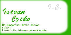 istvan cziko business card